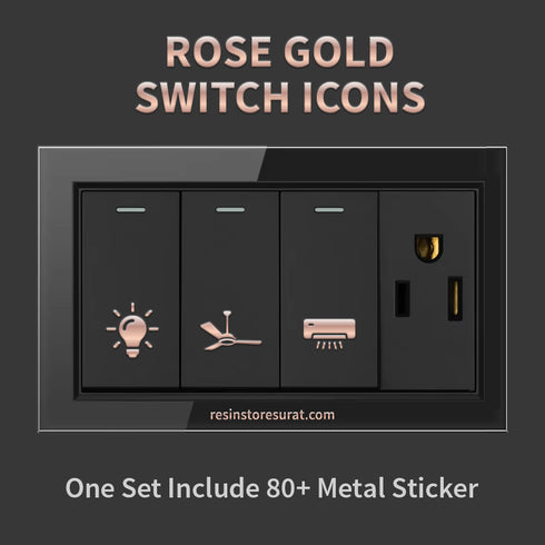 Rose Gold Switch Sticker Labels
